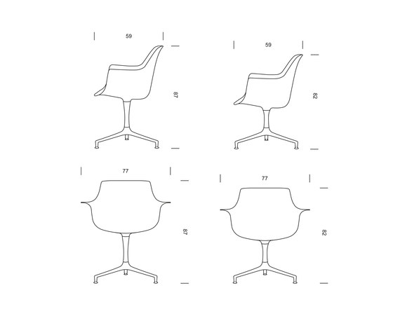 JK 810 Chair Shell | Sedie | Lange Production