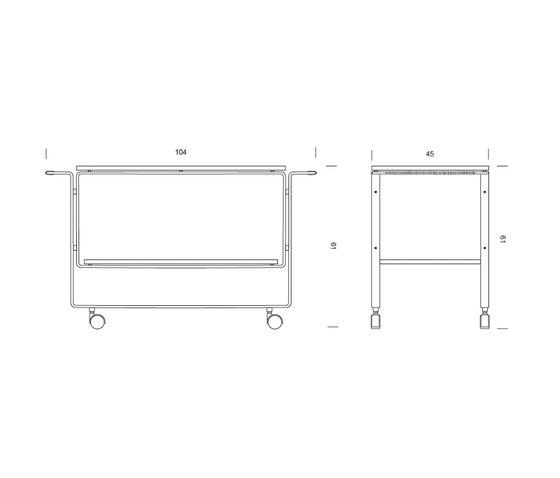 HB 128 Bar Cart | Wagen | Lange Production