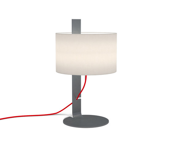 Slide table steel/off-white/red | Table lights | lasfera
