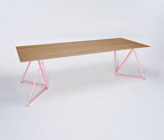 Steel Stand Table - light pink/ oak | Dining tables | NEO/CRAFT