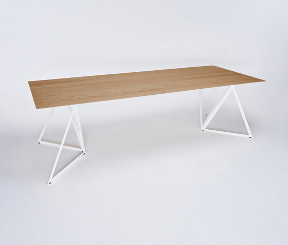 Steel Stand Table - signalweiß/ eiche | Esstische | NEO/CRAFT