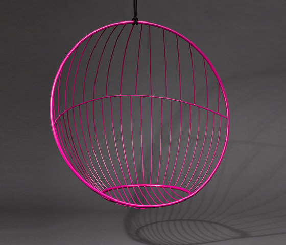Bubble Hanging Chair Swing Seat - Lined Pattern - PINK | Dondoli | Studio Stirling