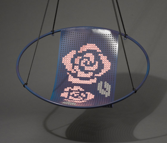 Embroidery Hanging Chair Swing Seat ROSES | Columpios | Studio Stirling