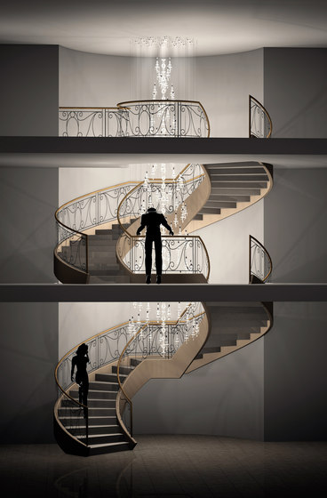 Balance Bespoke Staircase | Chandeliers | Windfall