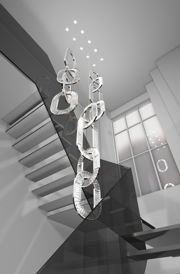 Jewel 4 Bespoke Staircase | Suspended lights | Windfall