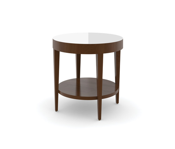 Edge Table, Round Occasional Table / Etched Tempered Glass | Tavolini alti | Trinity Furniture