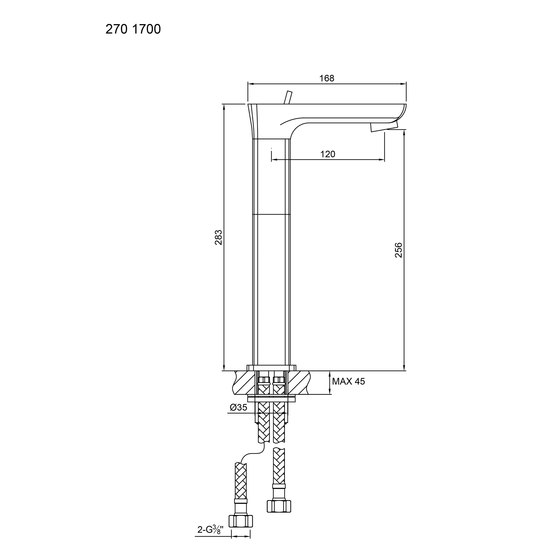 270 1700 Single lever basin mixer | Rubinetteria lavabi | Steinberg