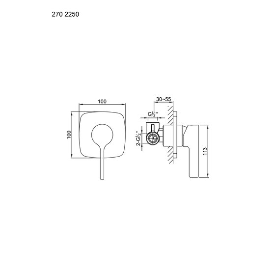 270 2250 Single lever shower mixer | Rubinetteria doccia | Steinberg