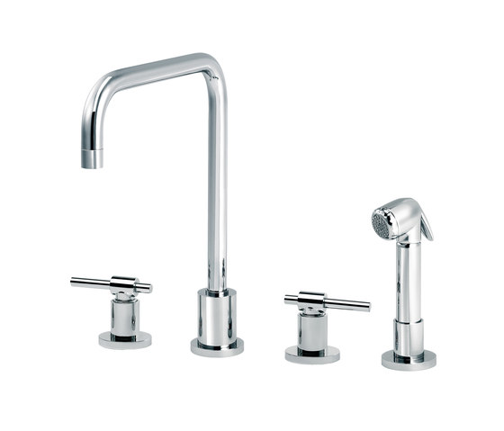 Dynamic | 3-hole kitchen mixer, handshower, spout in U | Griferías de cocina | rvb