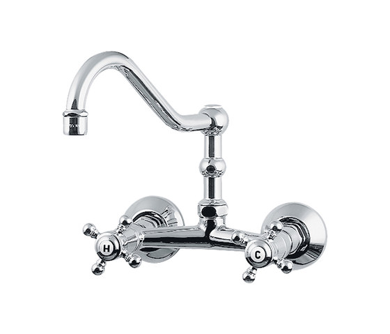1920-1921 | Wall-mounted kitchen mixer, spout above | Rubinetterie cucina | rvb