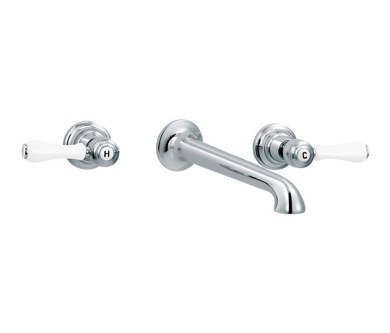 1935 | 3-hole wall-mounted sink mixer, Cotton spout | Wash basin taps | rvb