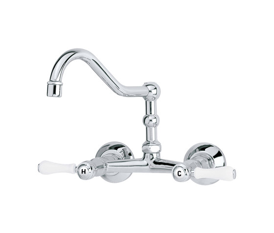 1935 | Wall-mounted kitchen mixer, spout above | Rubinetterie cucina | rvb