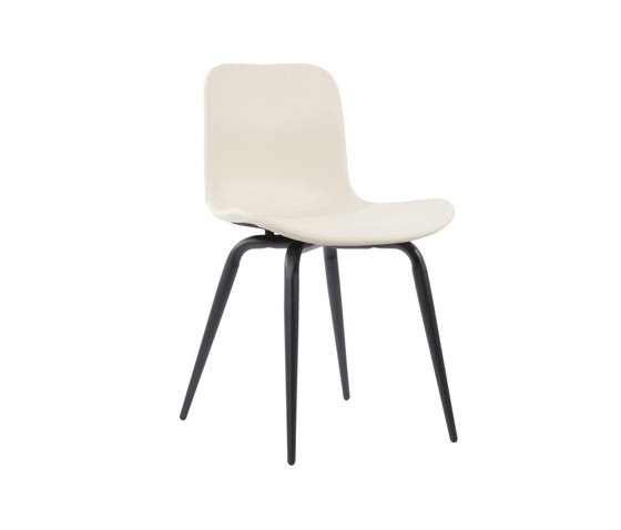 Langue Avantgarde Dining Chair, Black - Leather: Premium Leather Eggshell 41581 | Chaises | NORR11