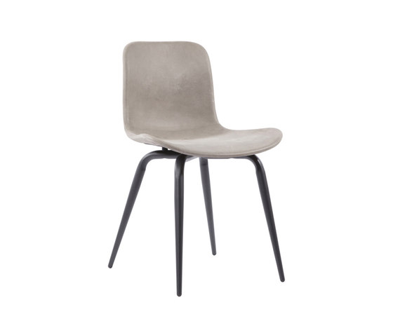 Langue Avantgarde Dining Chair, Black / Tempur Leather Grigio Grey 4007 | Chairs | NORR11