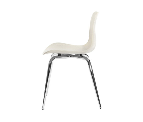 Langue Avantgarde Dining Chair, Chrome / Off White | Chairs | NORR11