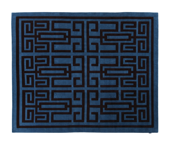 GIO PONTI Labirinto blue black | Formatteppiche | Amini