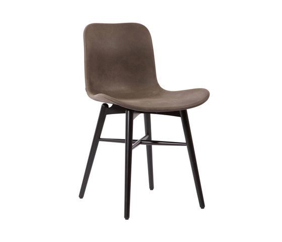 Langue Original Dining Chair, Black / Tempur Leather Carbon Brown 4004 | Sillas | NORR11