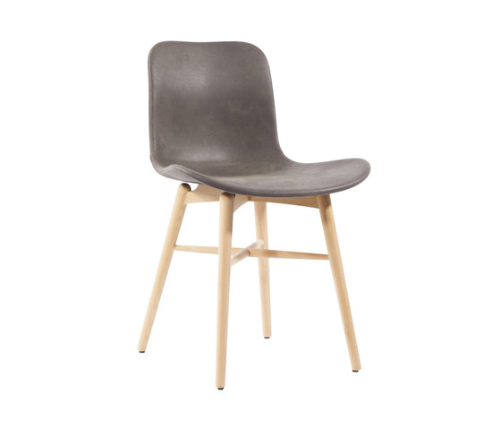 Langue Original Dining Chair, Natural /  Tempur Leather Carbon Brown 4004 | Sillas | NORR11