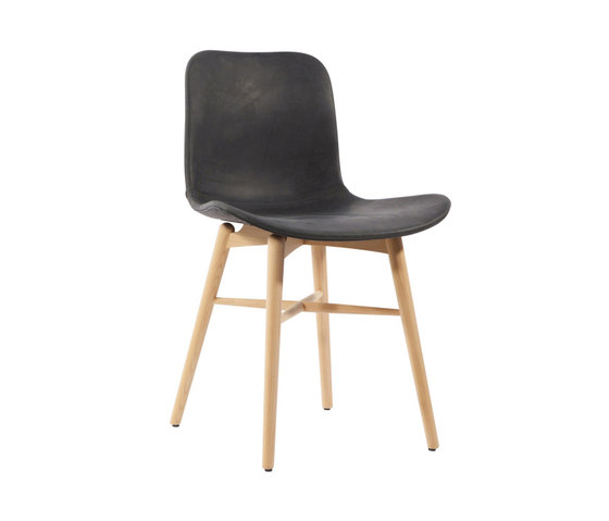 Langue Original Dining Chair, Natural /  Vintage Leather Anthracite 21003 | Sillas | NORR11