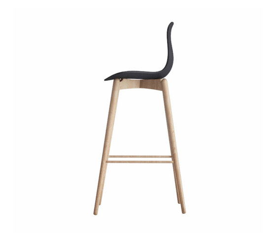 Langue Bar Chair, Natural / Anthrachite Black | Bar stools | NORR11