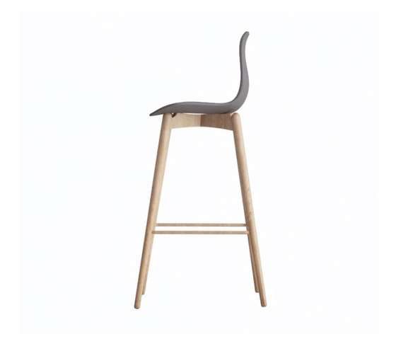 Langue Bar Chair, Natural / Gargoyle Brown | Bar stools | NORR11