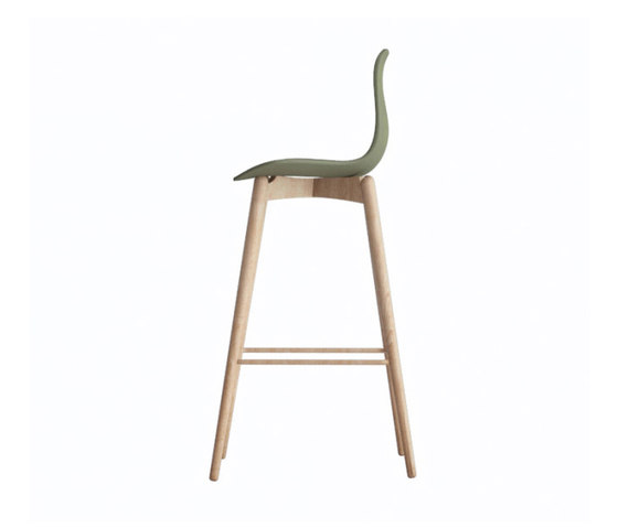Langue Bar Chair, Natural / Moss Green | Taburetes de bar | NORR11