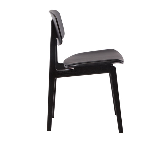 NY11 Dining Chair, Black - Premium Leather Black | Chaises | NORR11
