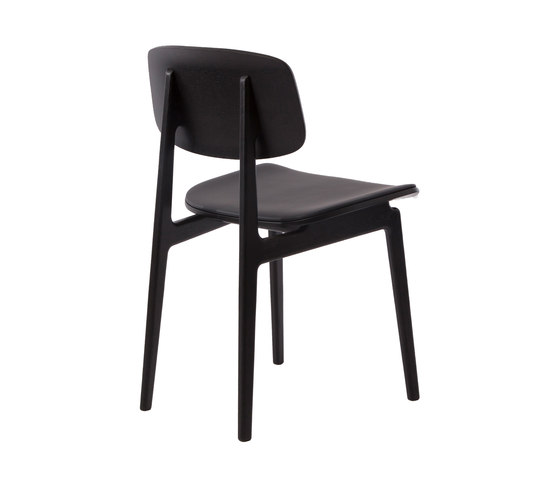 NY11 Dining Chair, Black - Premium Leather Black | Chairs | NORR11