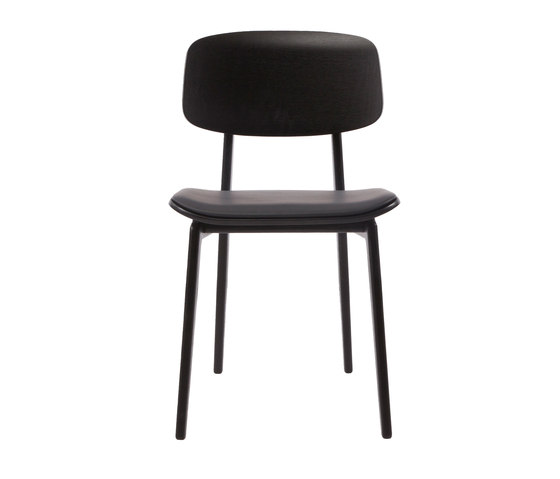 NY11 Dining Chair, Black - Premium Leather Black | Chairs | NORR11