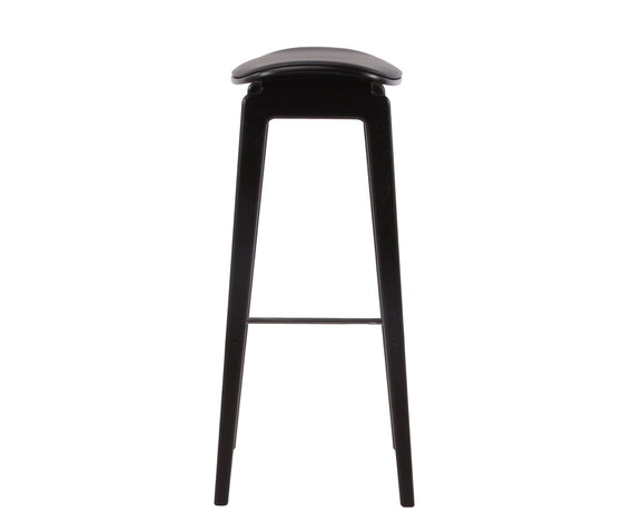 NY11 Bar Chair, Black - Premium Leather Black, High 75 cm | Sgabelli bancone | NORR11