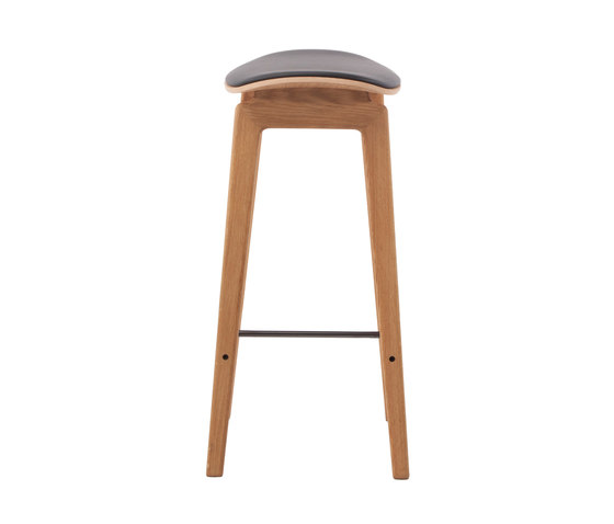 NY11 Bar Chair, Natural - Premium Leather Black, Low 65 cm | Tabourets de bar | NORR11