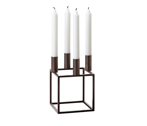 Kubus 4, Burnished Copper | Candlesticks / Candleholder | Audo Copenhagen