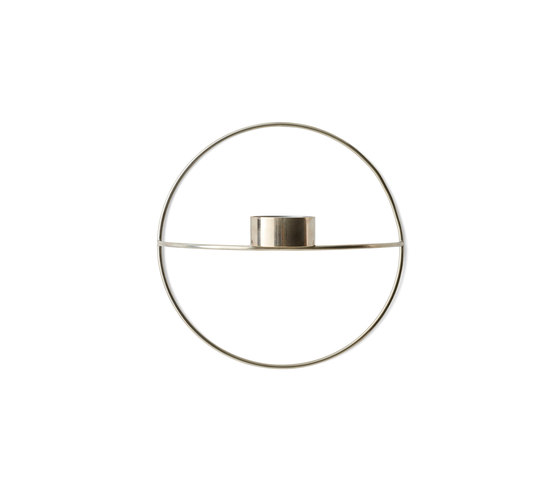 POV Circle Tealight Holder | S Silver | Candlesticks / Candleholder | Audo Copenhagen