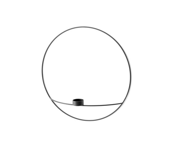 POV Circle Tealight Holder | L Black | Candlesticks / Candleholder | Audo Copenhagen