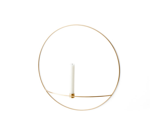 POV Circle Candle Holder | L Brass | Portacandele | Audo Copenhagen