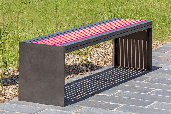 Soha metal backless bench | Benches | Concept Urbain