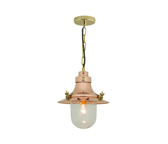 7125 Ship's Small Decklight, Polished Copper, Clear Glass | Suspended lights | Original BTC