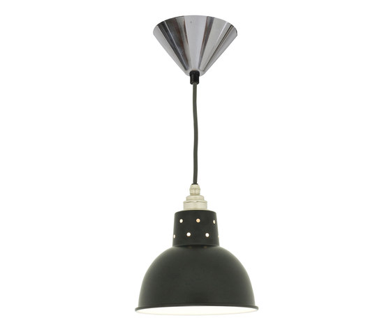 7165 Spun Reflector with Cord Grip Lamp holder Painted Black | Suspensions | Original BTC