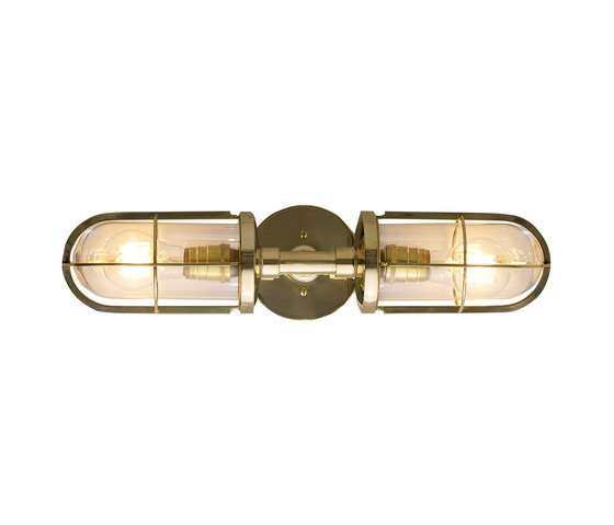 7208 Weatherproof Ship's Double Well Glass, Polished Brass, Clear Glass | Appliques murales | Original BTC