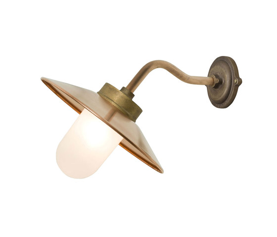 7680 Exterior Bracket Light, Canted, Round, Gunmetal, Frosted | Appliques murales | Original BTC