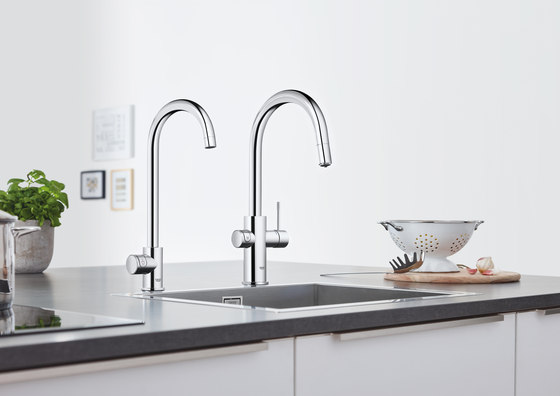 GROHE Red Mono Pillar tap and M size boiler | Kitchen taps | GROHE