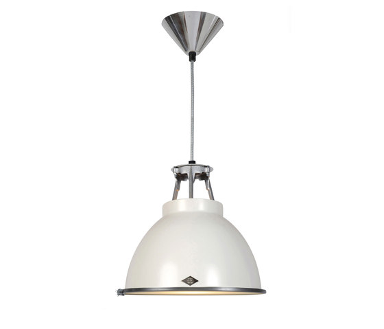 Titan Size 1 Pendant Light, White with Etched Glass | Suspended lights | Original BTC