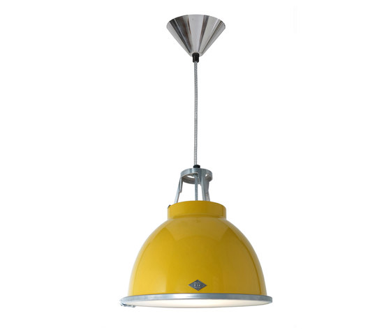 Titan Size 1 Pendant, Yellow with Etched Glass | Suspensions | Original BTC