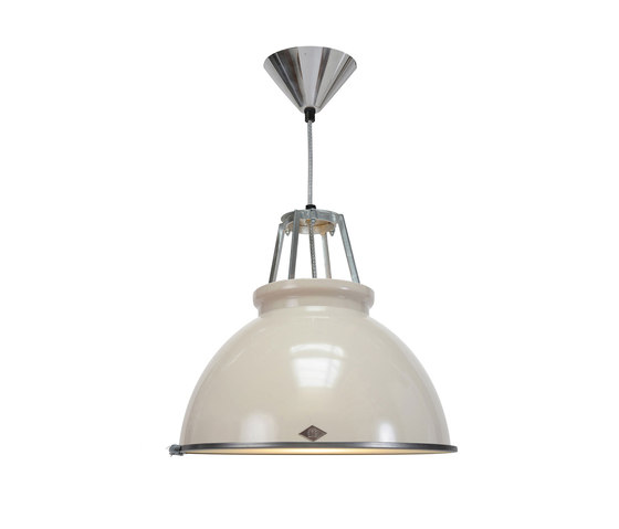 Titan Size 3 Pendant Light, Putty Grey with Etched Glass | Suspensions | Original BTC