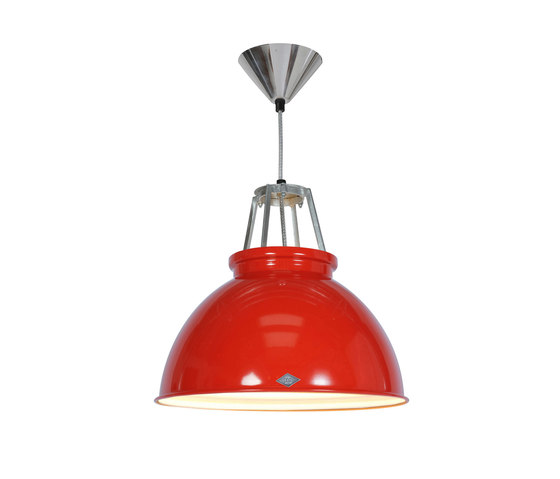 Titan Size 3 Pendant Light, Red/White Interior | Lámparas de suspensión | Original BTC