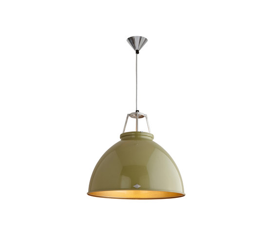 Titan Size 5 Pendant Light, Olive Green/Bronze Interior | Suspended lights | Original BTC