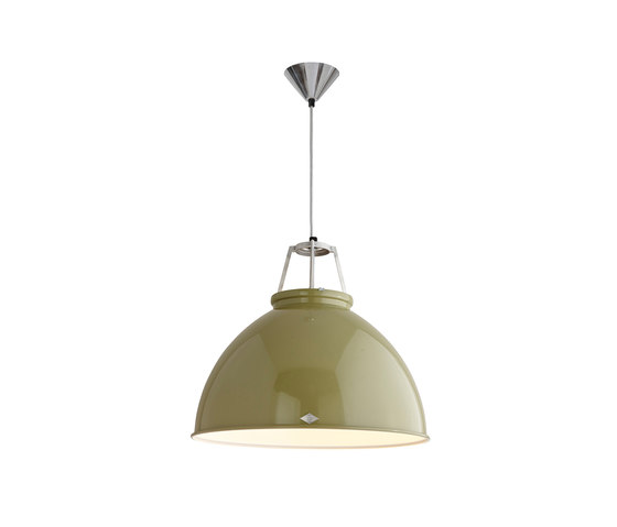 Titan Size 5 Pendant Light, Olive Green/White Interior | Lampade sospensione | Original BTC