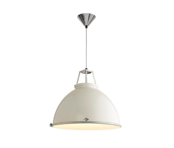 Titan Size 5 Pendant Light, Putty Grey with Etched Glass | Suspensions | Original BTC