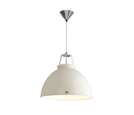 Titan Size 5 Pendant Light, Putty Grey/White Interior | Lámparas de suspensión | Original BTC