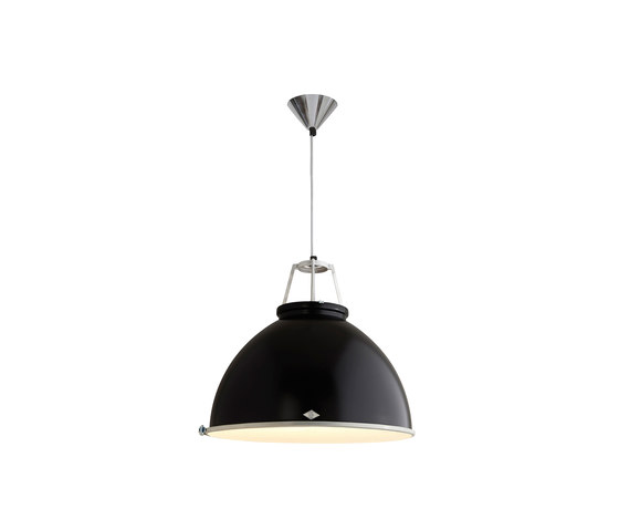 Titan Size 5 Pendant Light, Black with Etched Glass | Lampade sospensione | Original BTC